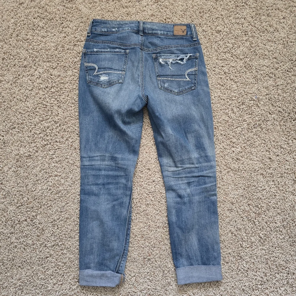 American Eagle Distressed Tomgirl Jeans - Picture 5 of 13
